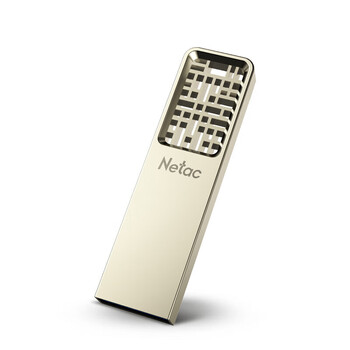 朗科（Netac） U327-64GB创意中国风USB3.2 Gen1 U盘 全金属高速迷你镂空设计闪存盘 珍镍色 64GB