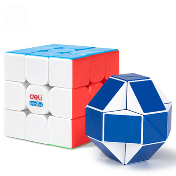 得力(deli)3阶魔方+24段百变魔尺套装 竞速比赛专用耐弯耐磨生日六一儿童节礼物男女孩益智趣味DIY玩具 得力(deli)3阶魔方+24段百变魔尺套装 竞速比赛专用耐弯耐磨生日六一儿童节礼物男女孩益智趣味DIY玩具