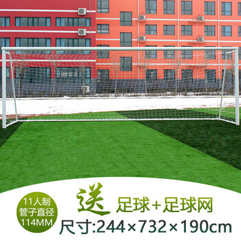 罗威尼 足球门框标准学校球场比赛训练多人制足球门 114管5人200*300
