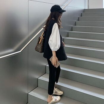服饰内衣>女装>马甲>秸媞>秸媞职业装女装套装夏季码时尚套装女春夏胖