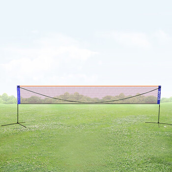 英辉（INVUI）羽毛球网架移动便携式  羽毛球架 可调节标准5.1米单打 带球网