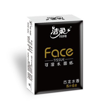 洁柔手帕纸 黑Face4层8片12包*6条纸巾小包72包 高级古龙水香 洁柔手帕纸 黑Face4层8片12包*6条纸巾小包72包 高级古龙水香