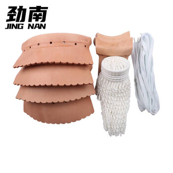 劲南台球桌皮口 桌球台库边洞口牛皮网袋皮口加厚 皮口网兜一套6个