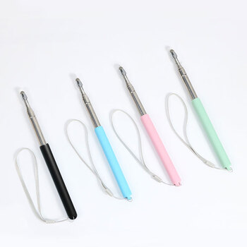 得印（befon）教鞭伸缩 指挥棒教杆教鞭棍教师专用黑板教鞭1米长指挥杆9981教学一体机触屏笔浅绿色1/个