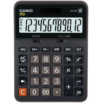卡西欧 商务计算器 大型机 DX-12B 黑色经典款 可定制