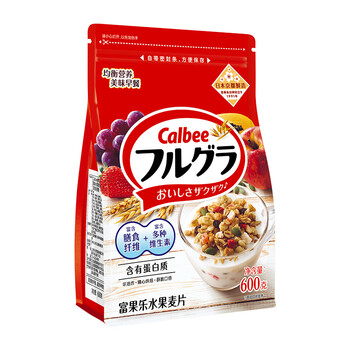 卡乐比（Calbee）即食燕麦片 原味水果麦片600g 日本进口非油炸 营养代餐早餐零食