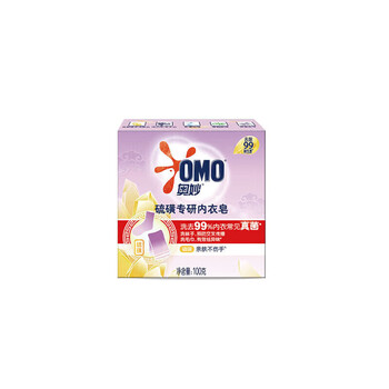 奥妙（OMO） 硫磺内衣皂100G*2块+亮白焕彩洗衣粉500G*2袋 清洁去渍
