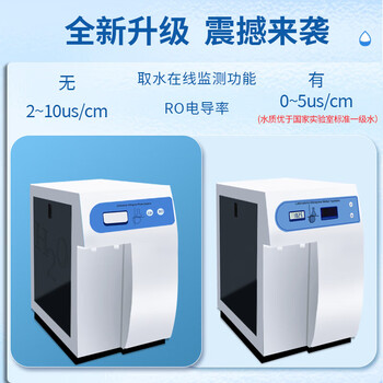 恩谊 超纯水机实验室纯水仪化水机ro反渗透去离子水设备学校净水器 UP-10L二级水