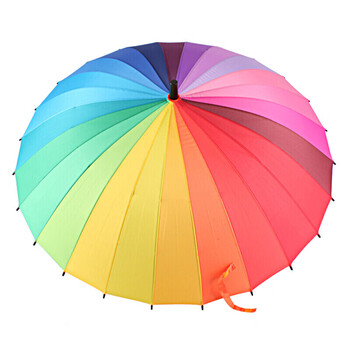 美度(MAYDU)双人雨伞直杆24骨彩虹伞长柄晴雨伞M5002 美度(MAYDU)双人雨伞直杆24骨彩虹伞长柄晴雨伞M5002