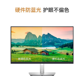 戴尔（DELL）电脑办公显示器 23.8英寸 2K显示器 IPS 硬件级防蓝光 旋转升降支架 微边框 接口丰富 P2423D