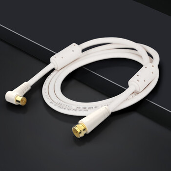 秋叶原(CHOSEAL)四层屏蔽数字有线电视专用闭路线1.5米(插口-螺口) LDN0078T1D5 秋叶原(CHOSEAL)四层屏蔽数字有线电视专用闭路线1.5米(插口-螺口) LDN0078T1D5