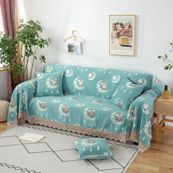 索菲娜 欧式沙发盖布雪尼尔全盖沙发巾沙发套罩巾 HY月亮玫瑰 宽180*长150cm一片