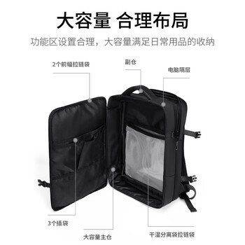 高尔夫(GOLF)双肩电脑包男士17.3英寸笔记本背包商务出差旅行包多用手提可扩容 高尔夫(GOLF)双肩电脑包男士17.3英寸笔记本背包商务出差旅行包多用手提可扩容