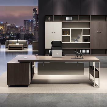 薇泰老板桌办公室简约大气主管桌经理桌大班台总裁桌办公桌椅组合 薇泰老板桌办公室简约大气主管桌经理桌大班台总裁桌办公桌椅组合