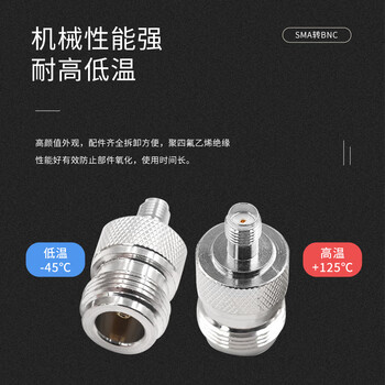 玖鼎新 SMA转N型同轴射频转接头DC3GHZ高频连接头 SMA外螺内孔转N母头法兰 17.5*17.5mm SMA/N-KKF1