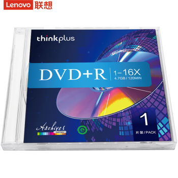 联想（Lenovo）DVD+R 空白光盘/刻录盘 16速4.7GB 台产档案系列 单片盒装 10片/包