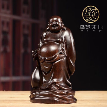 木雕布袋和尚型号规格- 京东