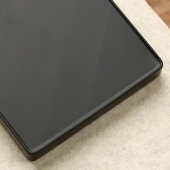 漢墨 手工明方素砚4寸砚台 歙砚原石毛笔书法用带盖砚台 文房四宝礼品礼物送礼木盒装