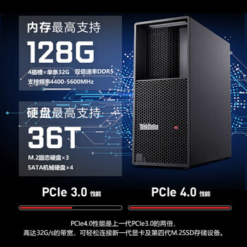 联想（Lenovo）P3设计渲染建模型推理AI训练图形塔式工作站主机 i9-14900K 32G 512G+2T RTX4060 8G