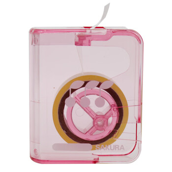 樱花(SAKURA)胶带盒透明胶收纳盒切割器(粉色) 日本进口收纳式小学生文具系列 樱花(SAKURA)胶带盒透明胶收纳盒切割器(粉色) 日本进口收纳式小学生文具系列