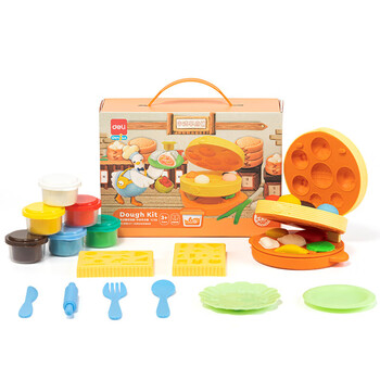 得力彩泥蒸笼机 橡皮泥超轻粘土玩具男孩女孩 手工DIY套装含工具儿童生日幼儿园开学文具