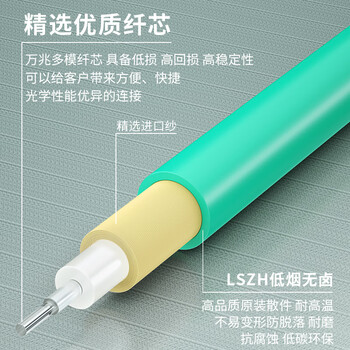 广昌兴(G.C.X)万兆多模光纤跳线lc-lc 10mOM4双芯尾纤 阻燃低烟无卤LSZH耐弯折抗弯曲跳纤收发器光模块连接线