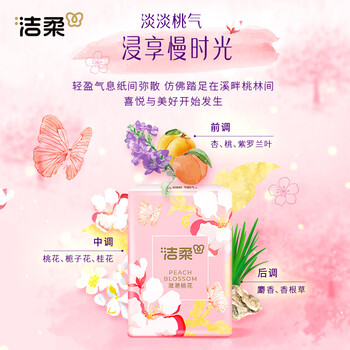 洁柔手帕纸 潋滟桃花4层7片*12包纸巾小包可湿水便携装口袋花园高级香 洁柔手帕纸 潋滟桃花4层7片*12包纸巾小包可湿水便携装口袋花园高级香