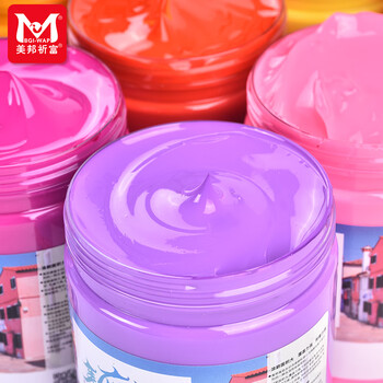 美邦祈富（BGI-WAPM）丙烯颜料300ml中黄外墙内墙防水防晒不掉色木头石头上色肌理画diy材料美丽乡村系列A8056美育工具