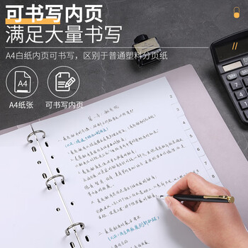 易利丰（elifo） 分页纸 隔页纸 分类纸 index索引纸 活页纸 纸质塑料数字英文三孔夹专用 15分页纸灰白色15张