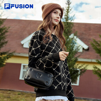 FILA FUSION同款斐乐官方潮牌包包挎包女款2024冬季单肩包男