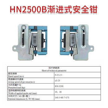 杭州沪宁电梯安全钳 HN2500B HN2500D HN2500C 渐进式 安全钳 QJB2500 P+Q小 单只【图片 价格 品牌 报价】-京东
