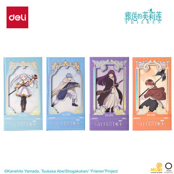 得力（deli）weeks手账本葬送的芙丽莲联名款 80张/本 80*156mm FLL207（4种封面随机发货）