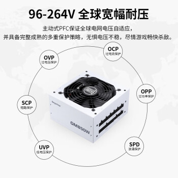 鑫谷（segotep）GM850W ATX3.1金牌全模组冰山版电源（12V-2X6支持5070Ti/5060Ti显卡/白色台式电脑主机箱电源）