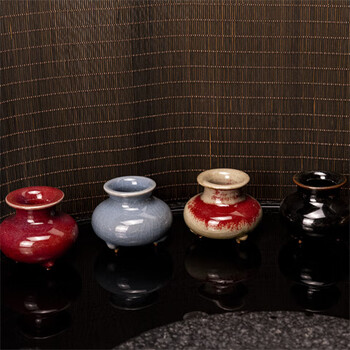 钧窑三足炉- 京东