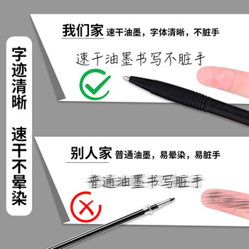 晨光（M&G）普惠型圆珠笔按压式0.7子弹头学生办公会议笔记专用中性笔经典多功能走珠笔ABPV7501【黑色12支】