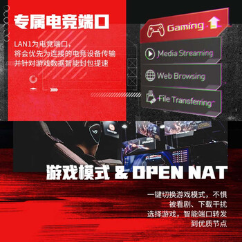 华硕（ASUS）ROG GT-AX6000红蜘蛛无线路由器千兆全屋WiFi6家用电竞路由/双2.5G口/Aimesh随心组路由