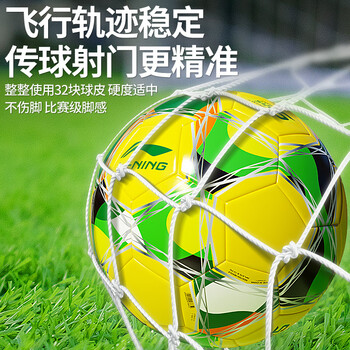 李宁足球5号成人儿童青少年中考标准专业比赛训练初中生学生专用五号
