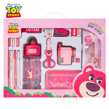 迪士尼（Disney）文具套装16件套 小学生水杯文具礼盒7-14岁儿童学习用品女孩生日礼物 草莓熊A90036-T1X