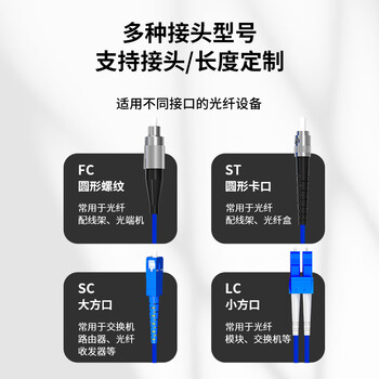 BYNET比洋在线  电信级铠装光纤跳线LC-LC带双接头  单模双芯双工 抗拉压防鼠咬低烟无卤环保网线光纤线  1米