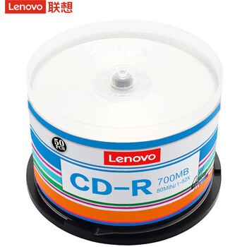 联想(Lenovo)CD-R 光盘/刻录盘 52速700MB 办公系列桶装50片空白光盘
