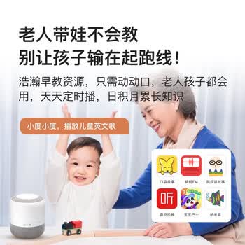 小度智能音箱 蓝牙音响语音声控控制家居红外遥控家电家教学习 智能家居 闹钟 收音机 旗舰版