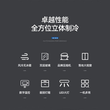 新飞展示柜.水果蛋糕冷藏保鲜柜直冷玻璃门大容量立式啤酒柜展示柜 单门蓝白400L【企采购】