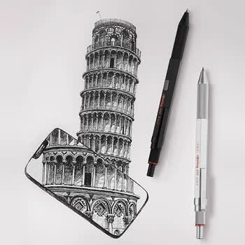 红环（rOtring）圆珠笔 600系列 多功能按压式自动铅笔三合一 银色单支装 德国高颜值专业绘图笔