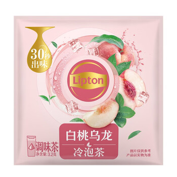 立顿(Lipton)白桃乌龙冷泡茶调味茶礼盒休闲下午水果茶10包32g 立顿(Lipton)白桃乌龙冷泡茶调味茶礼盒休闲下午水果茶10包32g