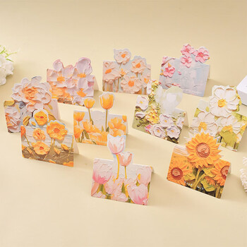 佳茉贺卡礼物明信片30张送老师生日礼物贺卡烫金立体贺卡鲜花创意手工祝福感谢卡片开学季重阳节