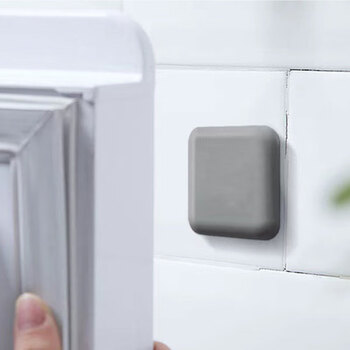 优学库防撞贴 门后把手家具柜门防碰撞缓冲神器高弹防撞粒 方形福字白色2个装 开门撞福夏季入职礼品