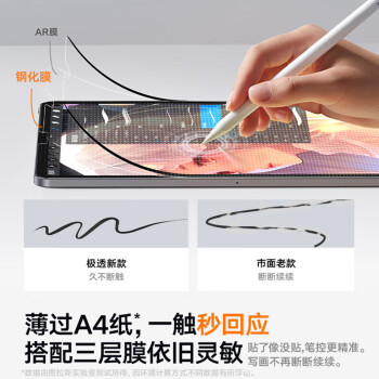 图拉斯适用2025年款iPad air7/6类纸膜磁吸可拆卸11英寸M3苹果平板保护膜游戏全屏手写绘画超肯特纸膜