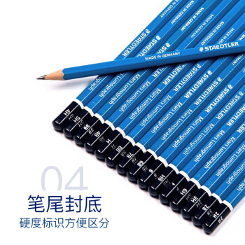 施德楼（STAEDTLER）HB素描铅笔 100经典蓝杆专业美术手绘速写专用初学者考试画画工具12支/盒