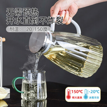 半物生活高硼硅玻璃杯耐高温玻璃水杯茶杯耐热带把绿茶杯家用喝水杯子套装