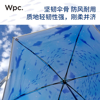 Wpc.雨伞新江之岛水族馆联名折叠伞日本高颜值透明可爱加固结实雨具